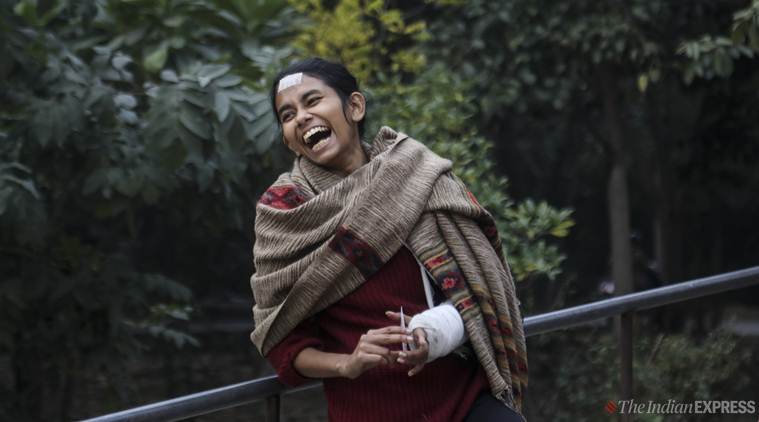 The masks are off? JNUSU President Aishe Ghosh rakes up Kashmir during the Jamia protests against CAA