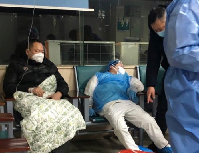 Panic in China as video surfaces alleging that some patients are 'spitting' on others to deliberately spread deadly Coronavirus