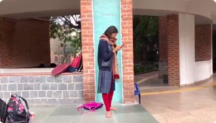 Watch: DU student breaks into tears as she is heckled, shouted down by leftist goons during a talk on Kashmiri Pandit exodus