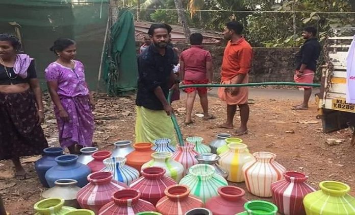 Seva Bharati has been supplying water to the Dalits in the area after the Muslim family denied