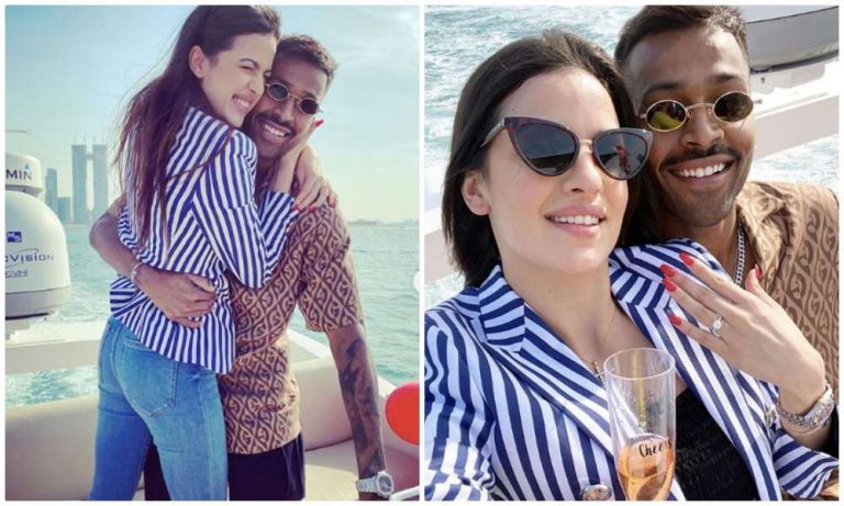Cricketer Hardik Pandya announces engagement with girlfriend actress Natasa Stankovic, see pics