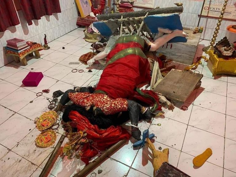 West Bengal: Goddess Kali idol broken in Siliguri as thieves try to break into the temple for the 8th time