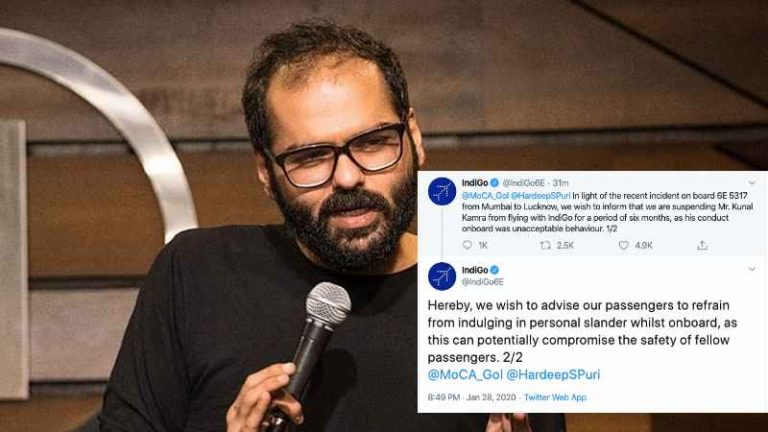 IndiGo bans Kunal Kamra for unruly behaviour, Union Minister asks other airlines to extend the ban on the bully