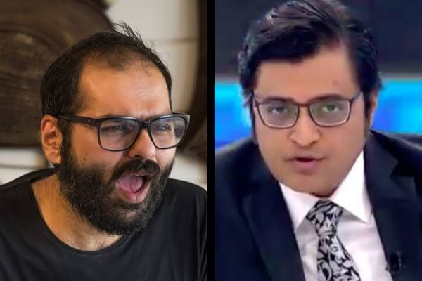 After heckling in flight and holding a placard in front of Republic, Kunal Kamra sends creepy text to Arnab Goswami