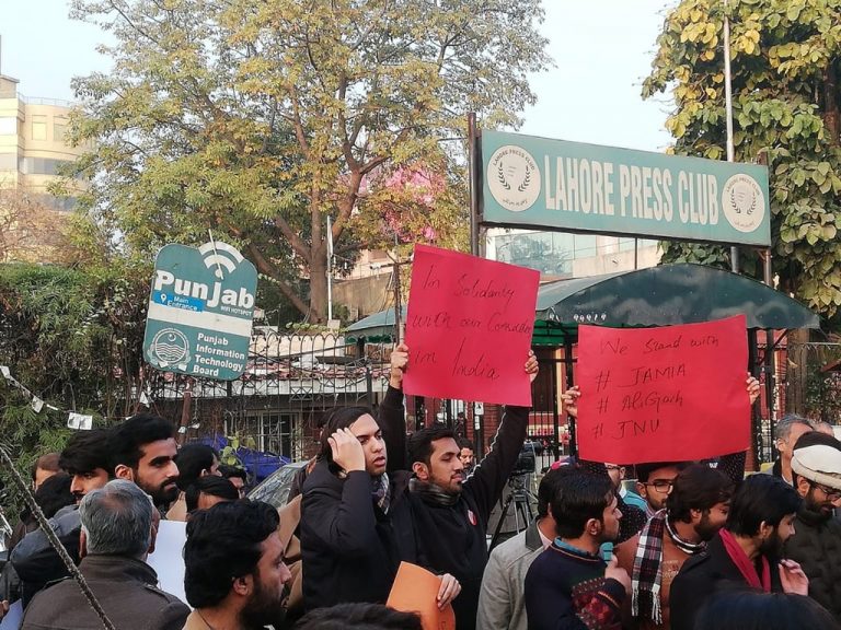 Watch: Pakistanis extend support to JNU students in Lahore, chant ‘halla bol’ in solidarity against PM Modi