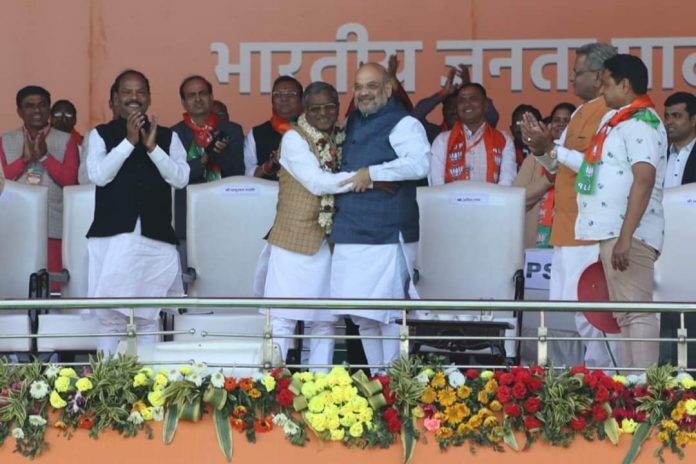 JVM merges with BJP in presence of Union HM Amit Shah and BJP party president JP Nadda