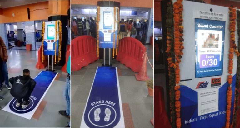 Do squats for a free ticket- Indian Railway installs Fit India Squat Machine at Anand Vihar Railway Station