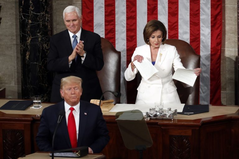 Democrat Nancy Pelosi suffers a meltdown, tears copy of US President Donald Trump’s State of the Union speech