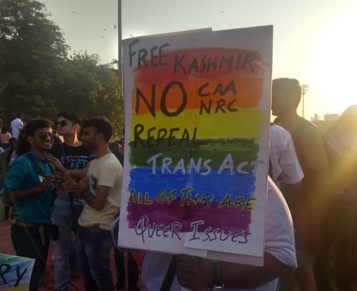 Anti-CAA protesters used the Queer Pride March gathering to promote their propaganda