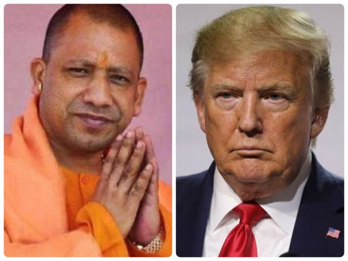UP CM Yogi Adityanath welcomes US President Donald Trump to the pious land of Lord Ram