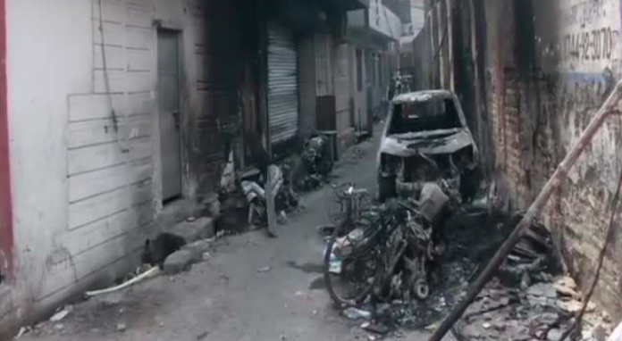 Stone pelting in Bhajanpura, Delhi
