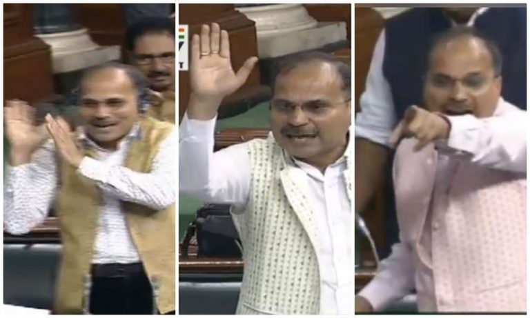 Adhir Ranjan Chowdhury promotes ‘Fit India’ does ‘gymming while delivering speech’, PM pokes fun of Congress leader
