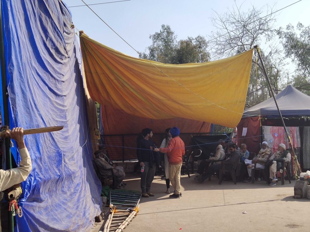Back stage of 'Shaheen Bagh protests' where on-stage 'strategies' are decided.
