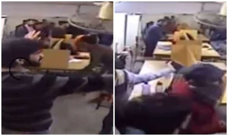 Watch: Jamia ‘students’ with stones in hand taking shelter in library before Police barged in during anti-CAA riots