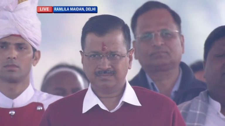 Not over till the fat lady sings: Arvind Kejriwal sings yet again at his swearing in ceremony
