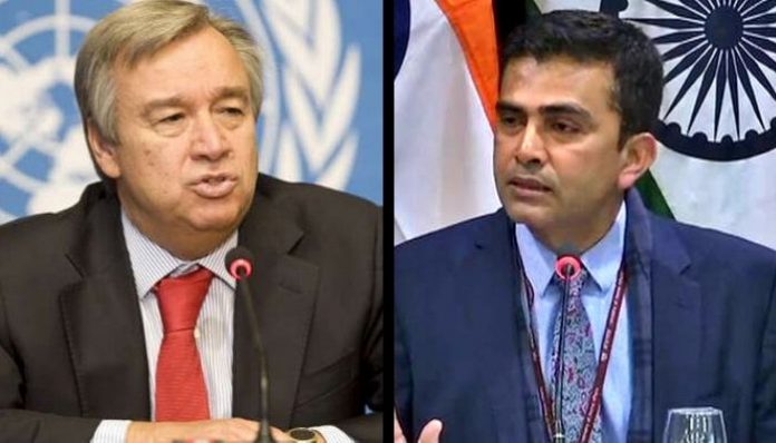 India trashes mediation offer on Kashmir by UN chief Antonio Guterres, says focus should be on Pakistan vacating Indian territory that it has illegally and forcibly occupied