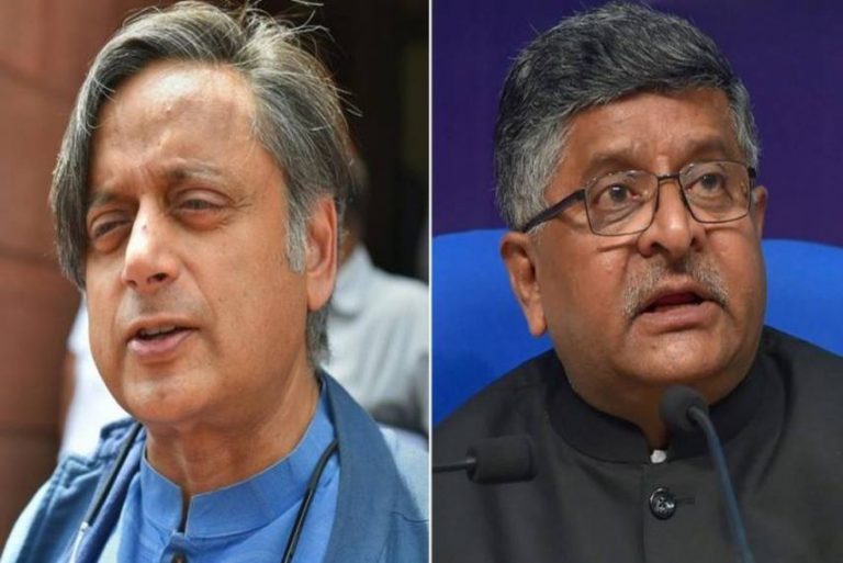 Union Minister Ravi Shakar Prasad summoned by Kerala court in a defamation case filed by Congress MP Shashi Tharoor