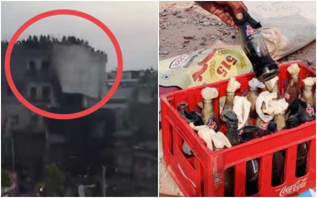 Delhi riots: Petrol Bombs, crates of stones found stored on AAP councillor Tahir Hussain’s rooftop
