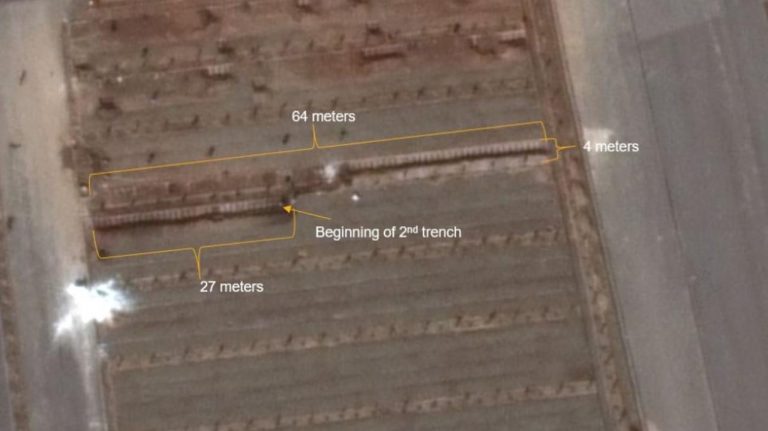 Vast Burial pits dug in Iran’s Qom due to massive coronavirus casualties now visible from the space