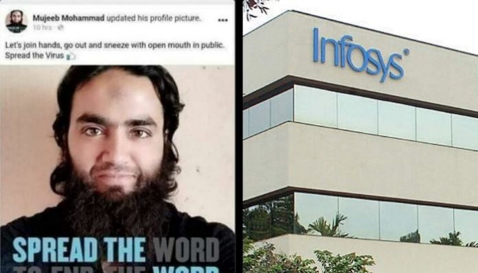 Infosys employee Mujeeb advocates spreading Coronavirus, gets arrested