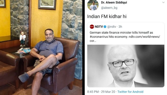 Islamists wish death upon Nirmala Sitharaman after Finance Minister of German state committed suicide over Coronavirus outbreak