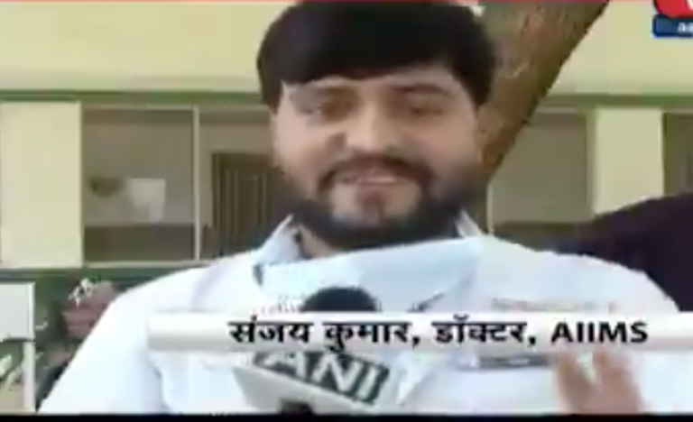 Watch: Indian Doctor who has not seen his 2-month-old daughter for weeks urges people to stay home, breaks down on camera