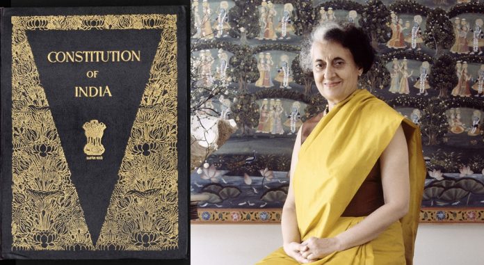 Indira Gandhi preamble constitution