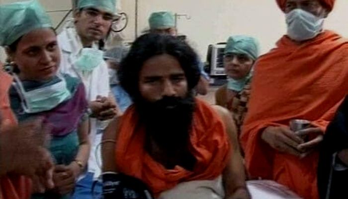 Old photo of Baba Ramdev in hospital circulated with false claim that he fell ill after overdosing on cow urine to prevent Coronavirus