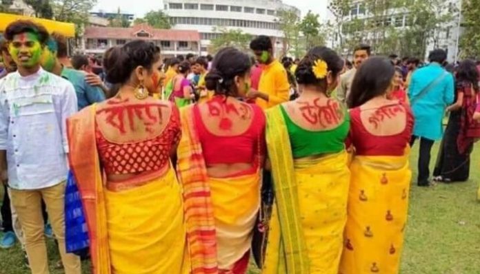 Youngsters at Rabindra Bharati University vandalise Tagore's poetry, turns it into vulgar expletives during Basant Utsav