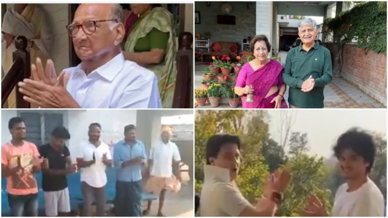From Sharad Pawar, Rajdeep Sardesai to Aam Janata, people unite to show gratitude to those fighting Coronavirus pandemic: Here are some visuals