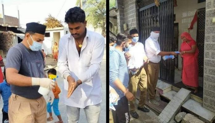 Coronavirus Scare: RSS distributes masks, sanitisers and soaps