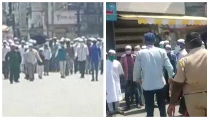 Huge gathering of people at Malegaon's Azadpur area despite lockdown orders