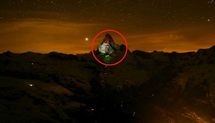 Matterhorn mountain lits up with Indian Flag to spread Hope