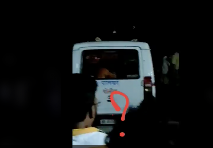 BJP leader Sunil Deodhar claims the man wearing white and yellow stripes T-shirt watching over the frenzied crowd is an NCP functionary