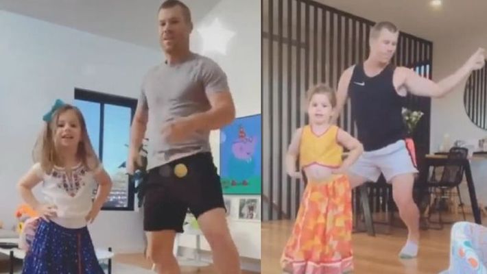 Australian Cricketer David Warner and his daughters win the Internet with their ’Sheila Ki Jawani’ moves