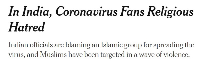 The headline of the NYT report that peddled fake news