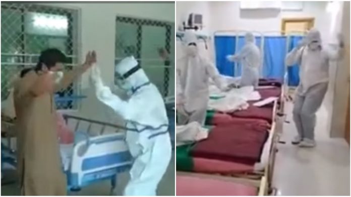 Pakistani doctors seen dancing inside hospital to cheer up patients
