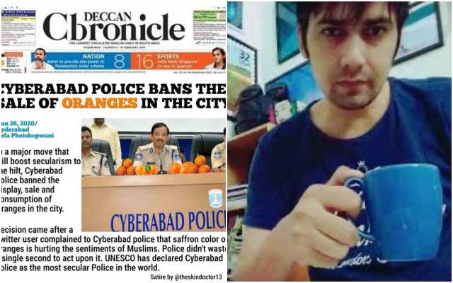 FIR against Twitter user by Cyberabad police for posting an image that clearly said it is 'satire'