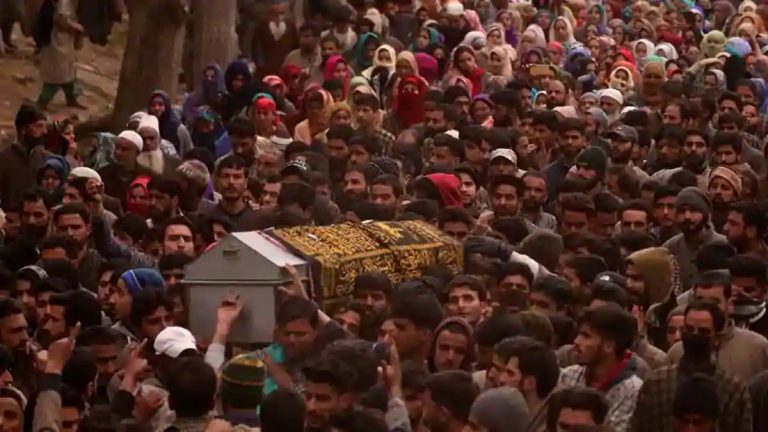 Kashmir police stop handing over bodies of slain terrorists to their families to avoid mass gathering at funerals, four burials took place in Central Kashmir