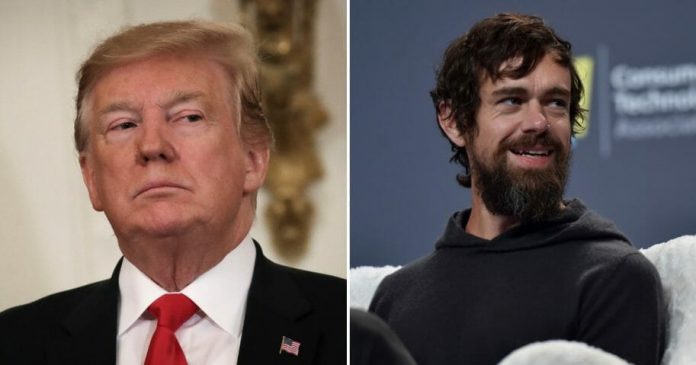 Donald Trump is in a heated battle against Twitter and CEO Jack Dorsey
