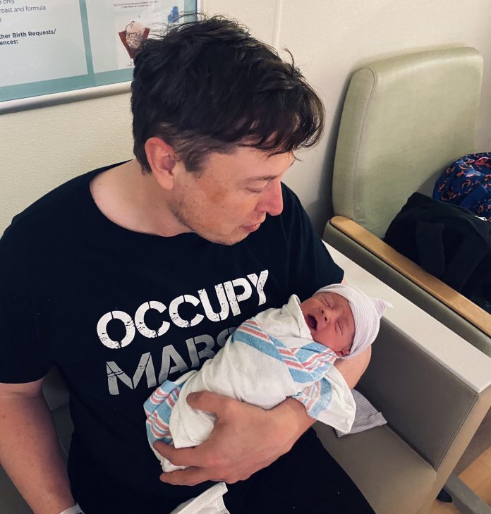 Tesla chief Elon Musk has shared a picture of his new born baby boy which he named 