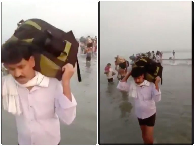 Following a severe backlash, NDTV deletes the video where their reporter was seen asking a ‘migrant worker’ to pose and ‘walk again’ while crossing the Yamuna