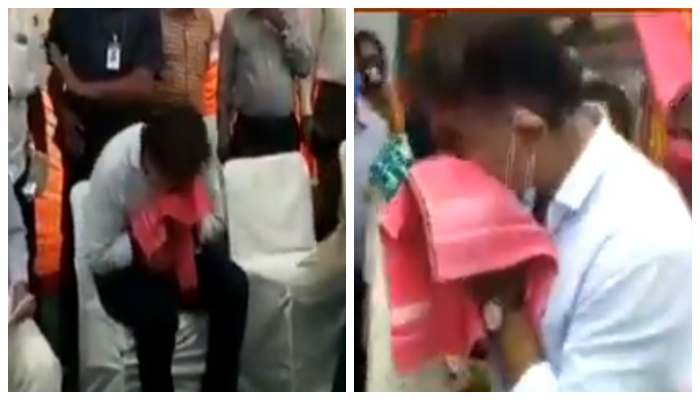 Telangana CM’s son KT Rama Rao creates panic by sneezing and coughing during public function, clarifies he is perfectly well