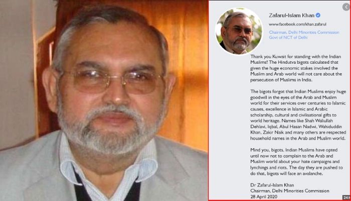 Delhi Police books Minorities Commission Chairman Zafarul Islam for sedition, had hailed Zakir Naik, celebrated hounding of Hindus in UAE