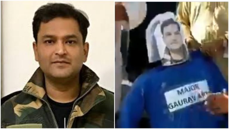 Pakistanis triggered by Major Gaurav Arya’s Balochistan comment stage protest, ‘hang’ his effigy