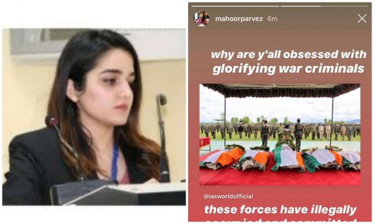 FIR registered against Jamia Millia Islamia law student Mahoor Parvez in UP for calling martyred soldiers and police personnel as ‘war criminals’