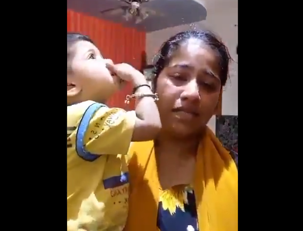 Neha Khan was beaten and threaten with murder by her husband. She is a resident of Burari
