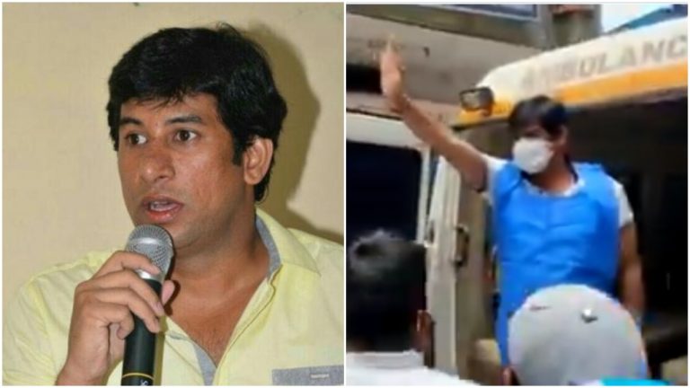 Bengaluru: JDS corporator Imran Pasha meets and greets hundreds of followers before going to isolation facility after testing positive for coronavirus