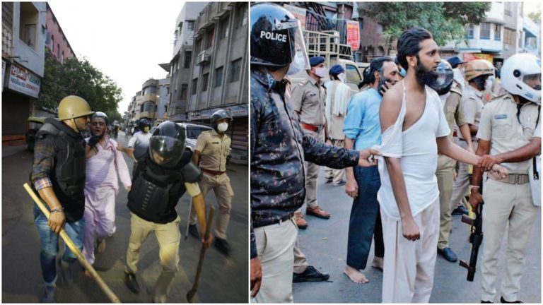 Ahmedabad: Mob pelts stone at policemen for enforcing lockdown at Red Zone in Muslim-dominated Shahpur area, 15 detained