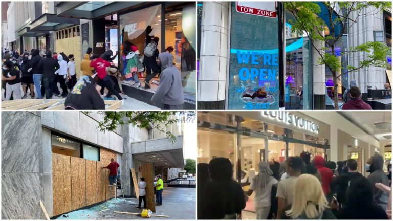 George Floyd protests: Nike, Louis Vuitton, Macy’s, Adidas stores vandalised and looted by rioters in the US
